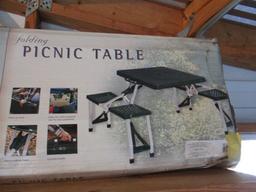Greatland Outdoors Folding Picnic Table in Original Box