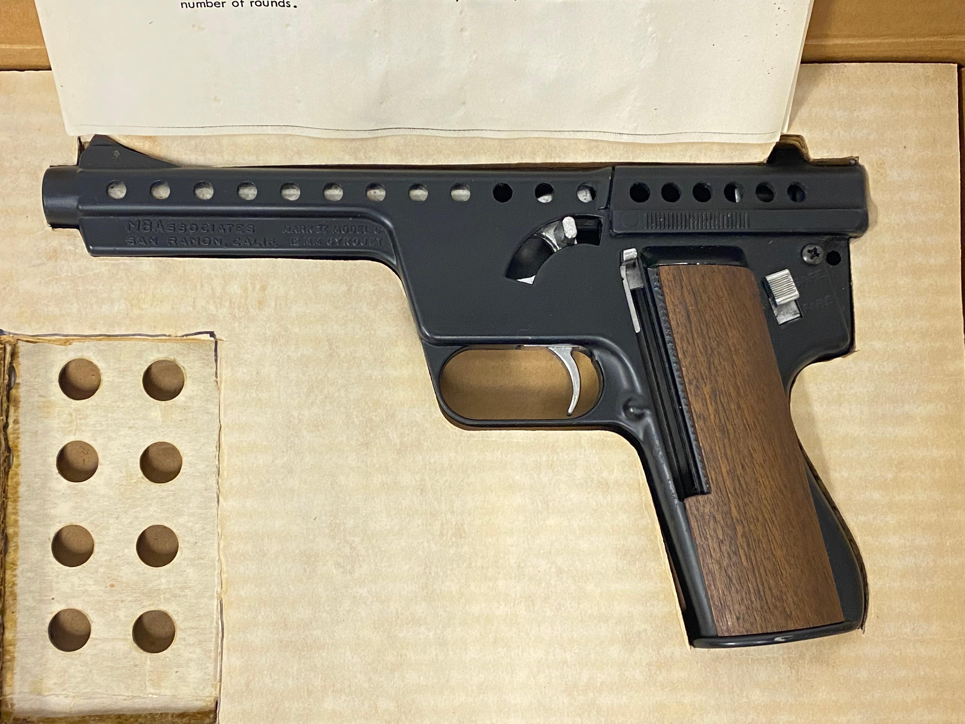 NIB Rare MBAssociates 12mm GYROJET Mark II Model C Experimental Rocket Pistol in Box