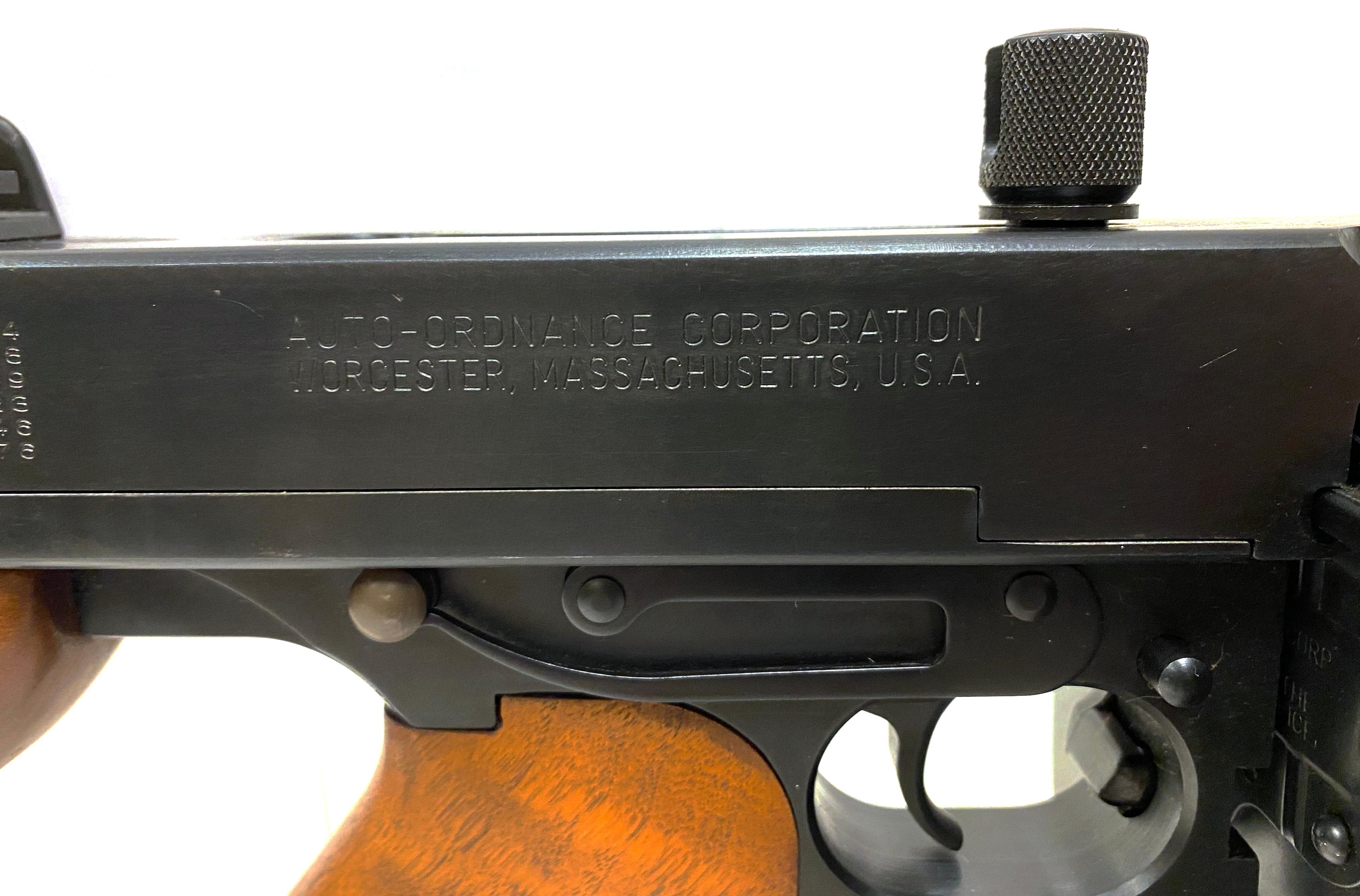 Excellent Thompson M1927 A1 Semi-Automatic Carbine with Type "L" Drum Magazine