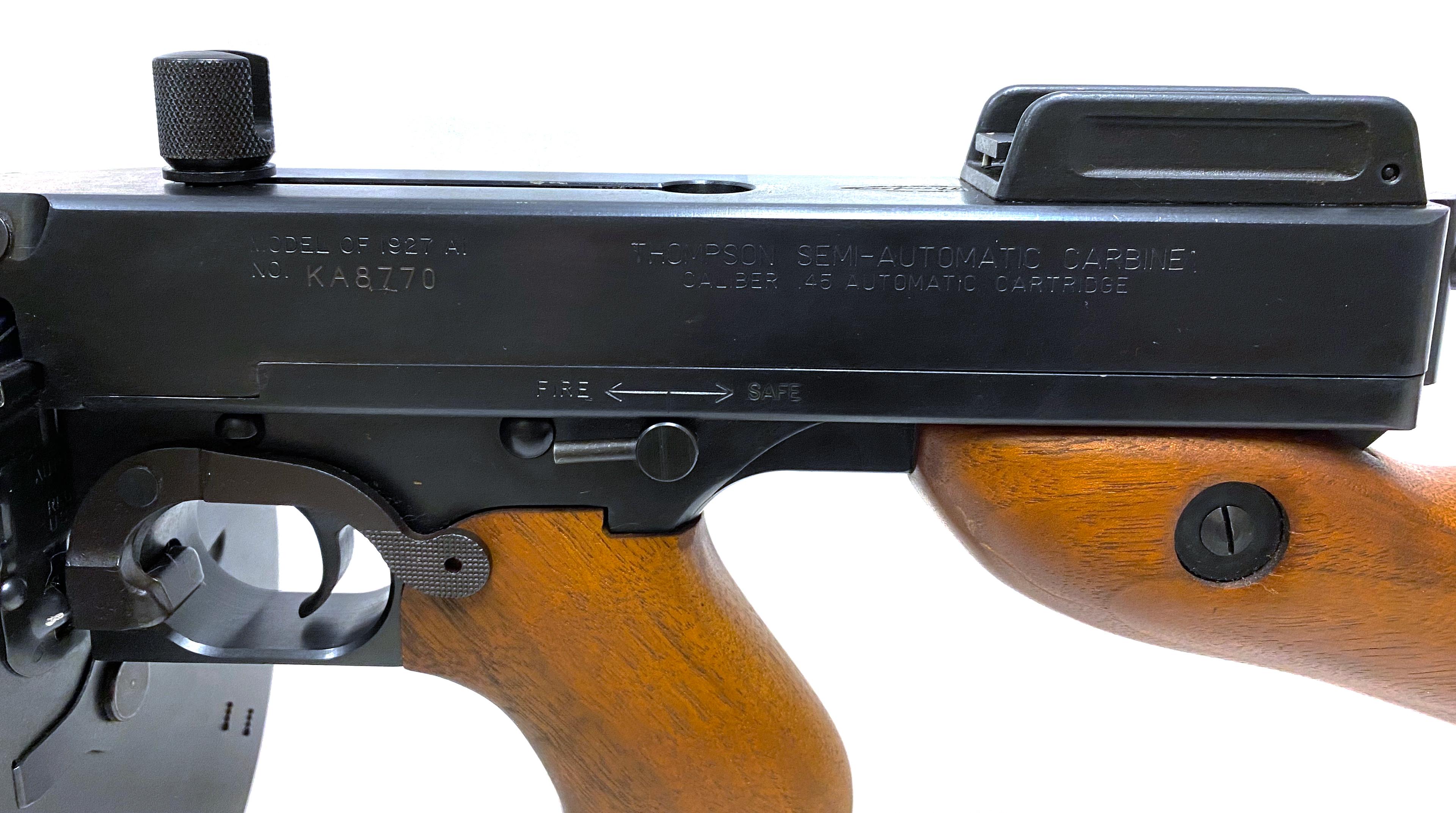 Excellent Thompson M1927 A1 Semi-Automatic Carbine with Type "L" Drum Magazine