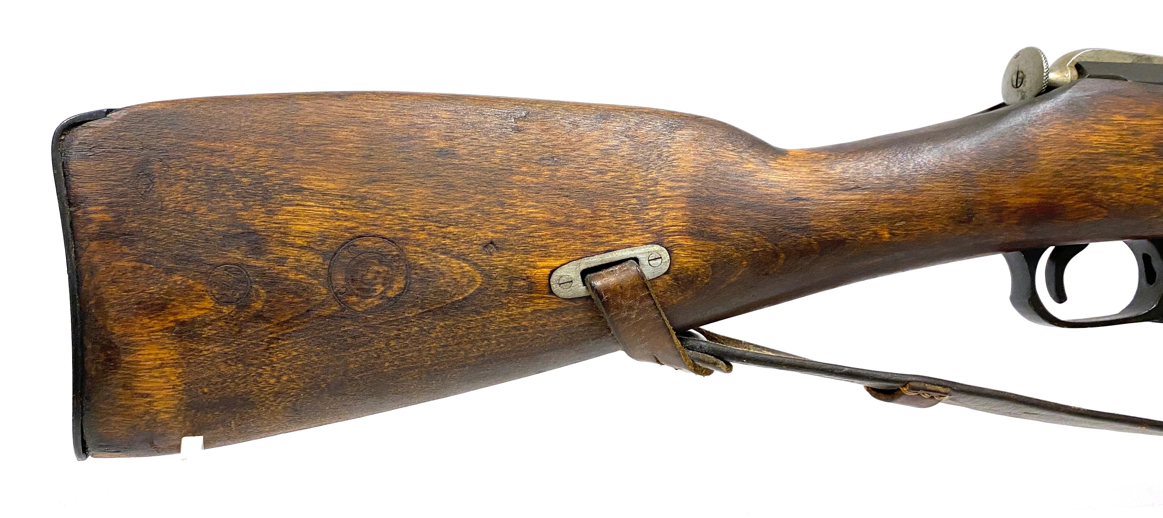 1939 Finn Capture Tula Mosin-Nagant M91/30 7.62x54r Bolt Action Rifle w/ Leather Sling