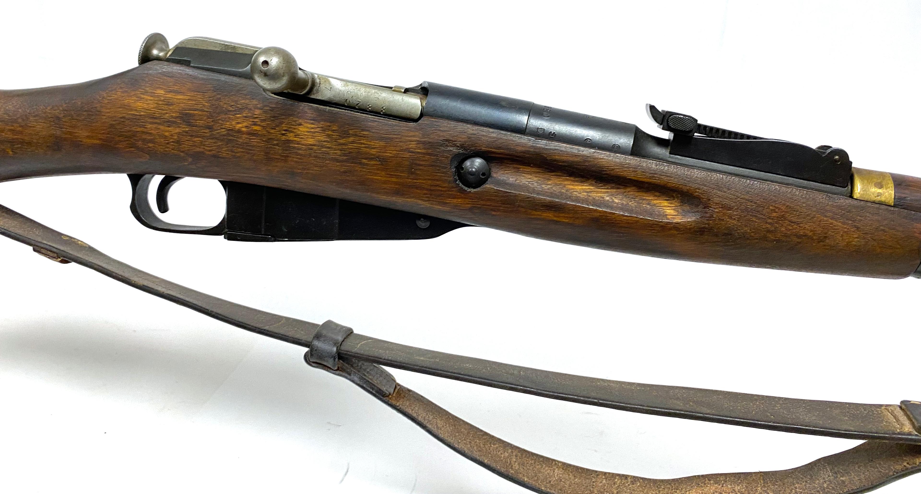 1939 Finn Capture Tula Mosin-Nagant M91/30 7.62x54r Bolt Action Rifle w/ Leather Sling