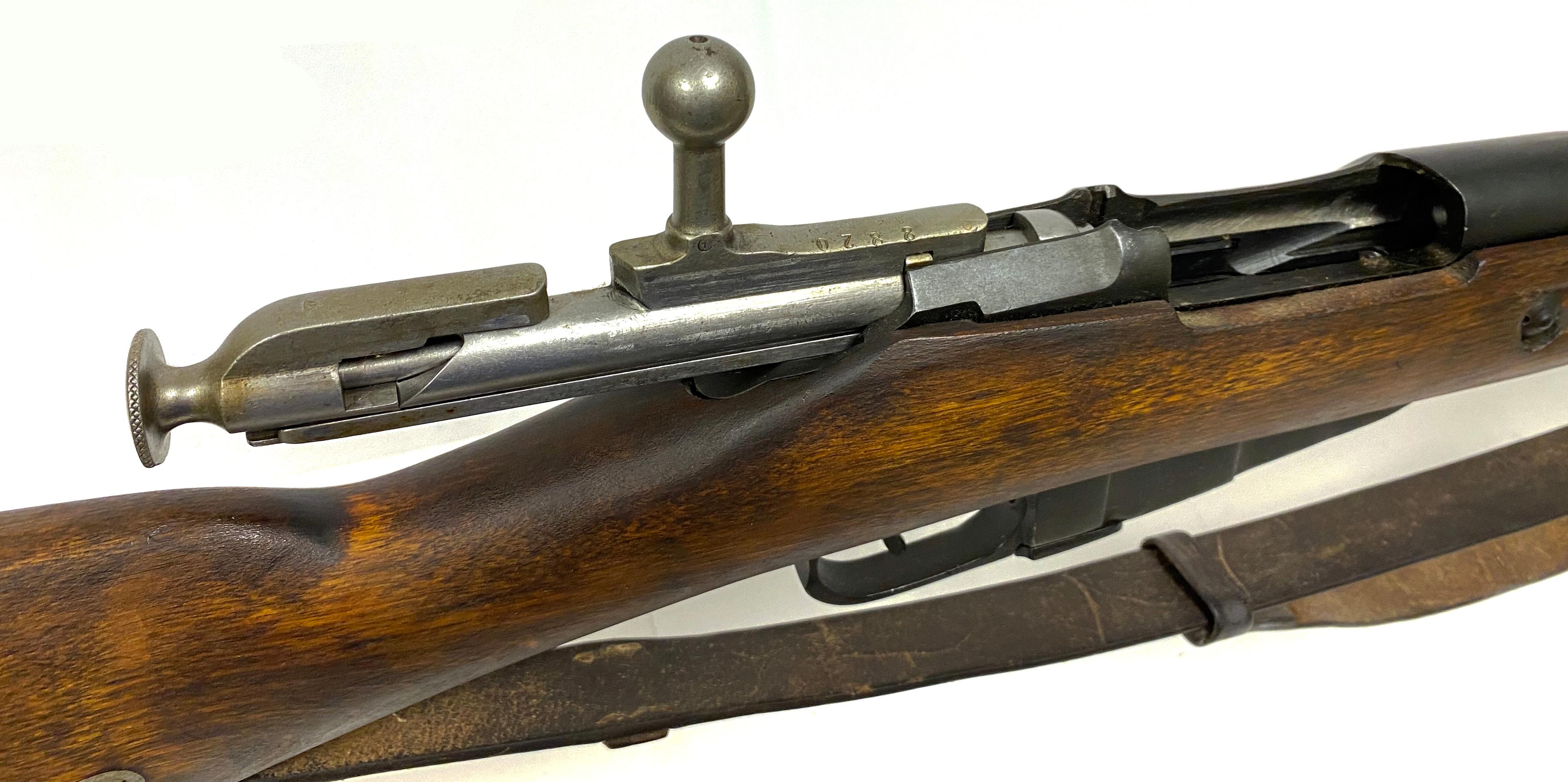 1939 Finn Capture Tula Mosin-Nagant M91/30 7.62x54r Bolt Action Rifle w/ Leather Sling