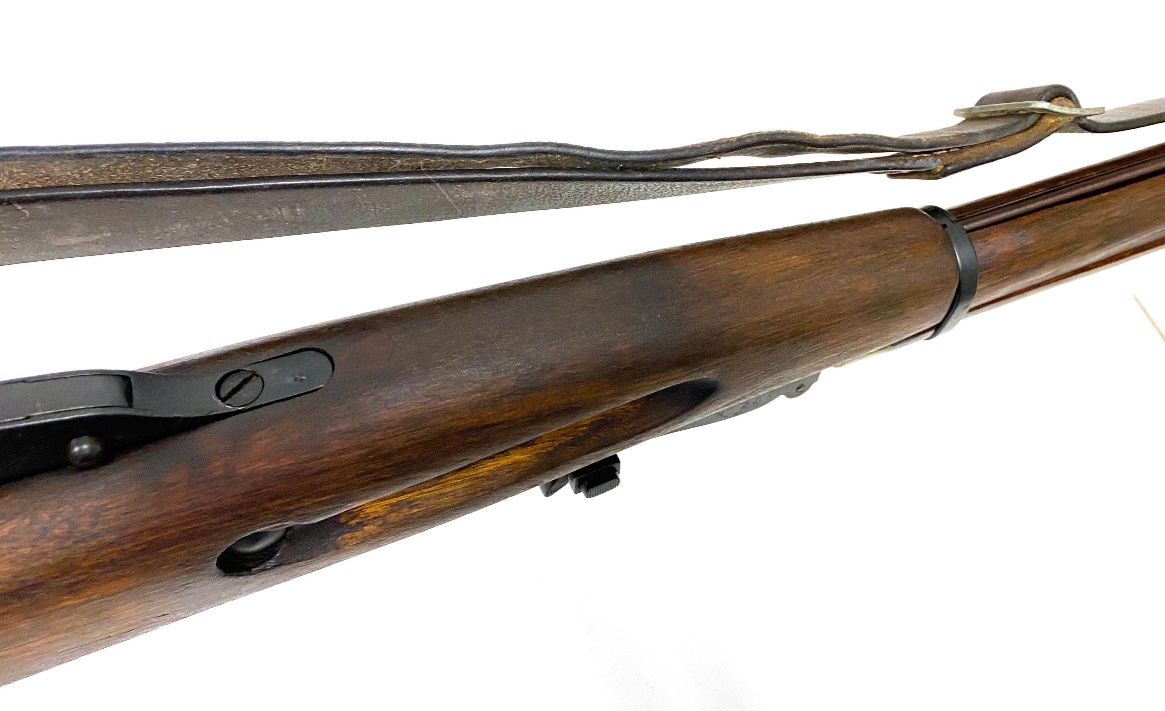 1939 Finn Capture Tula Mosin-Nagant M91/30 7.62x54r Bolt Action Rifle w/ Leather Sling