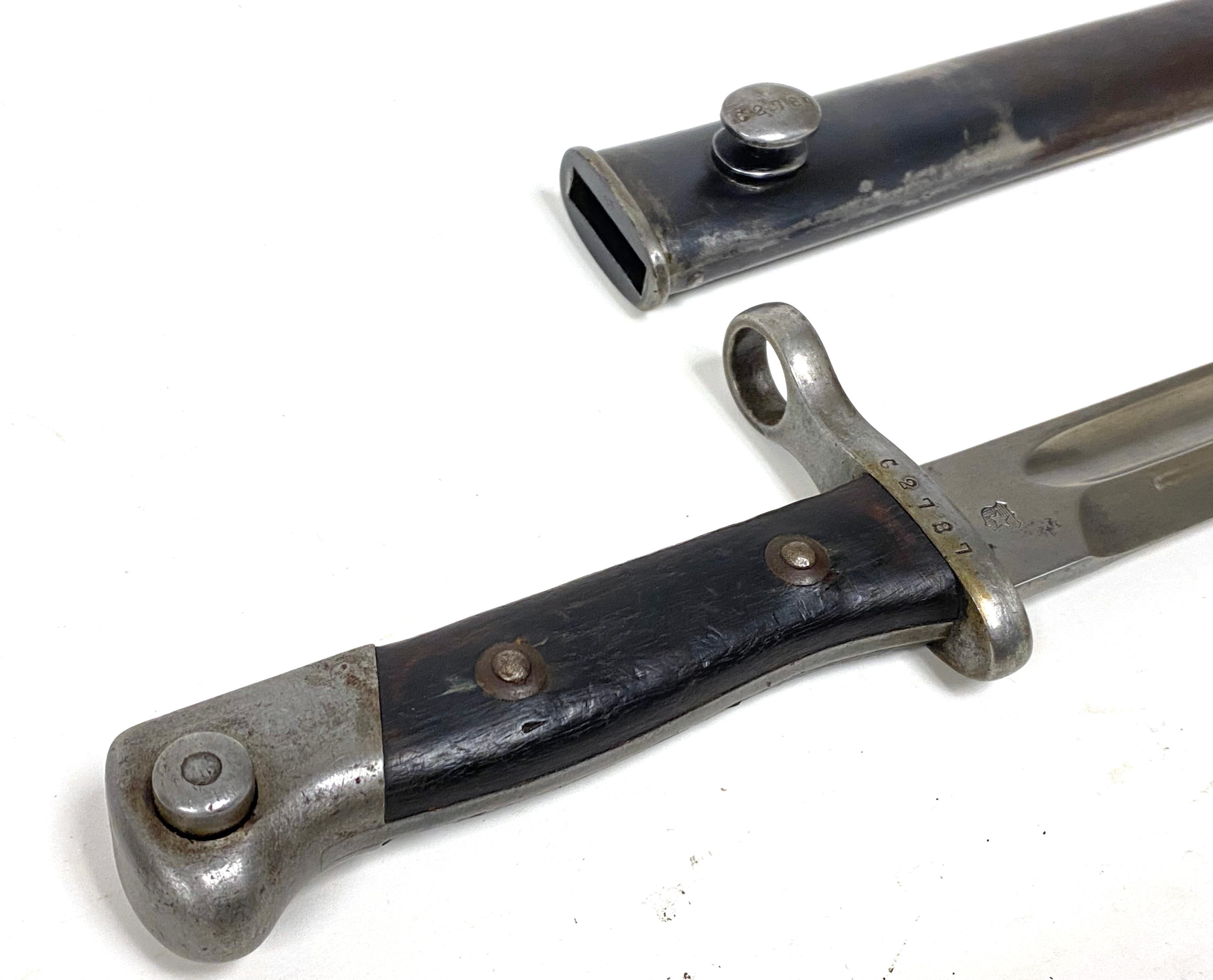 Matching Austrian M1895 Bayonet with Scabbard by Steyr