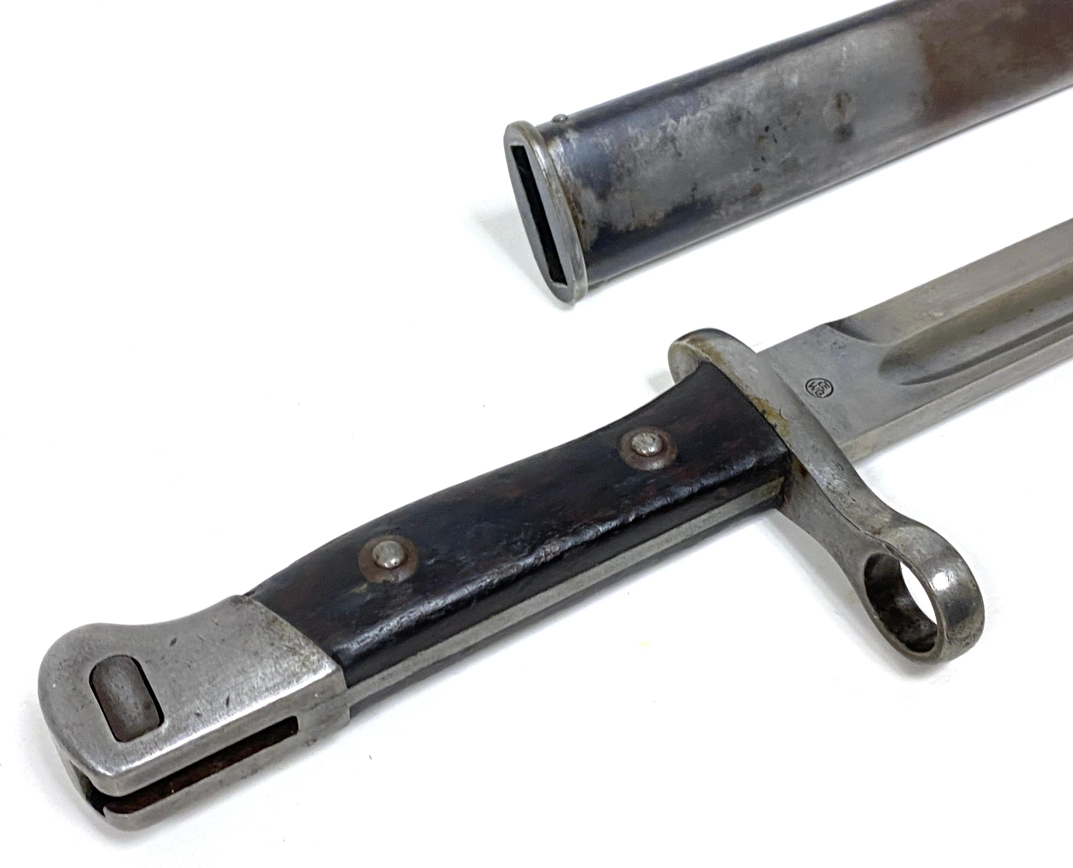 Matching Austrian M1895 Bayonet with Scabbard by Steyr