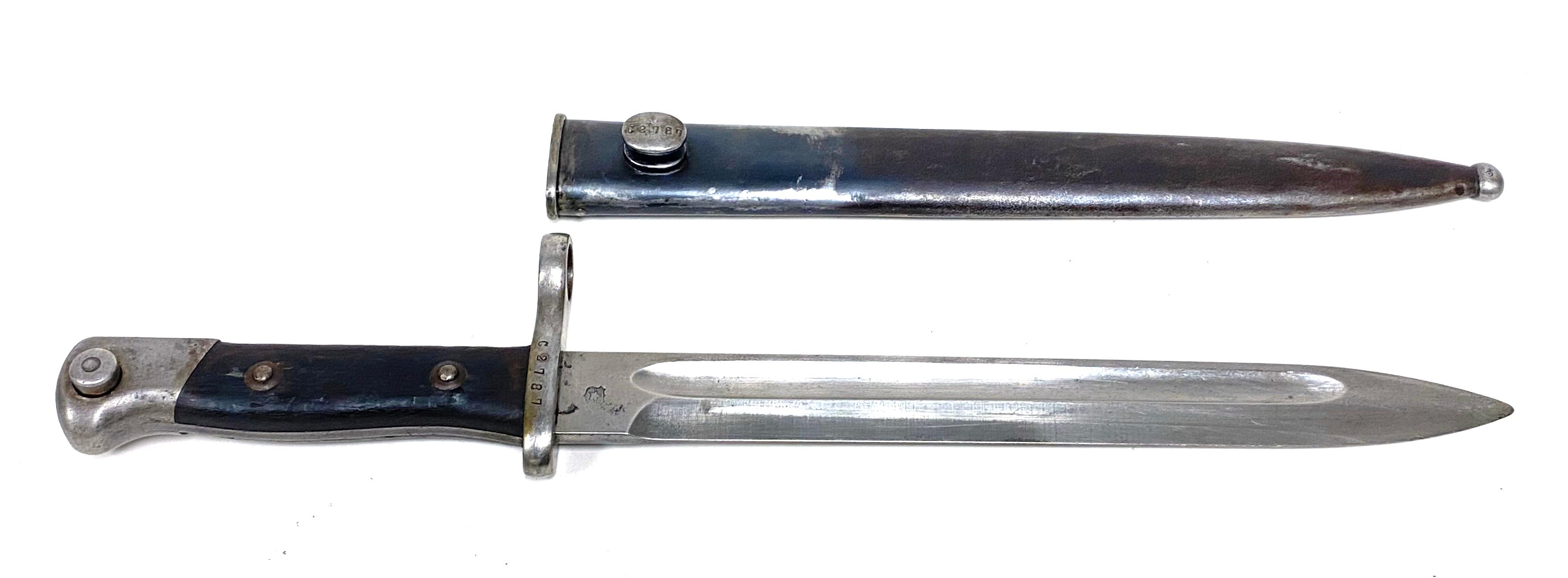 Matching Austrian M1895 Bayonet with Scabbard by Steyr