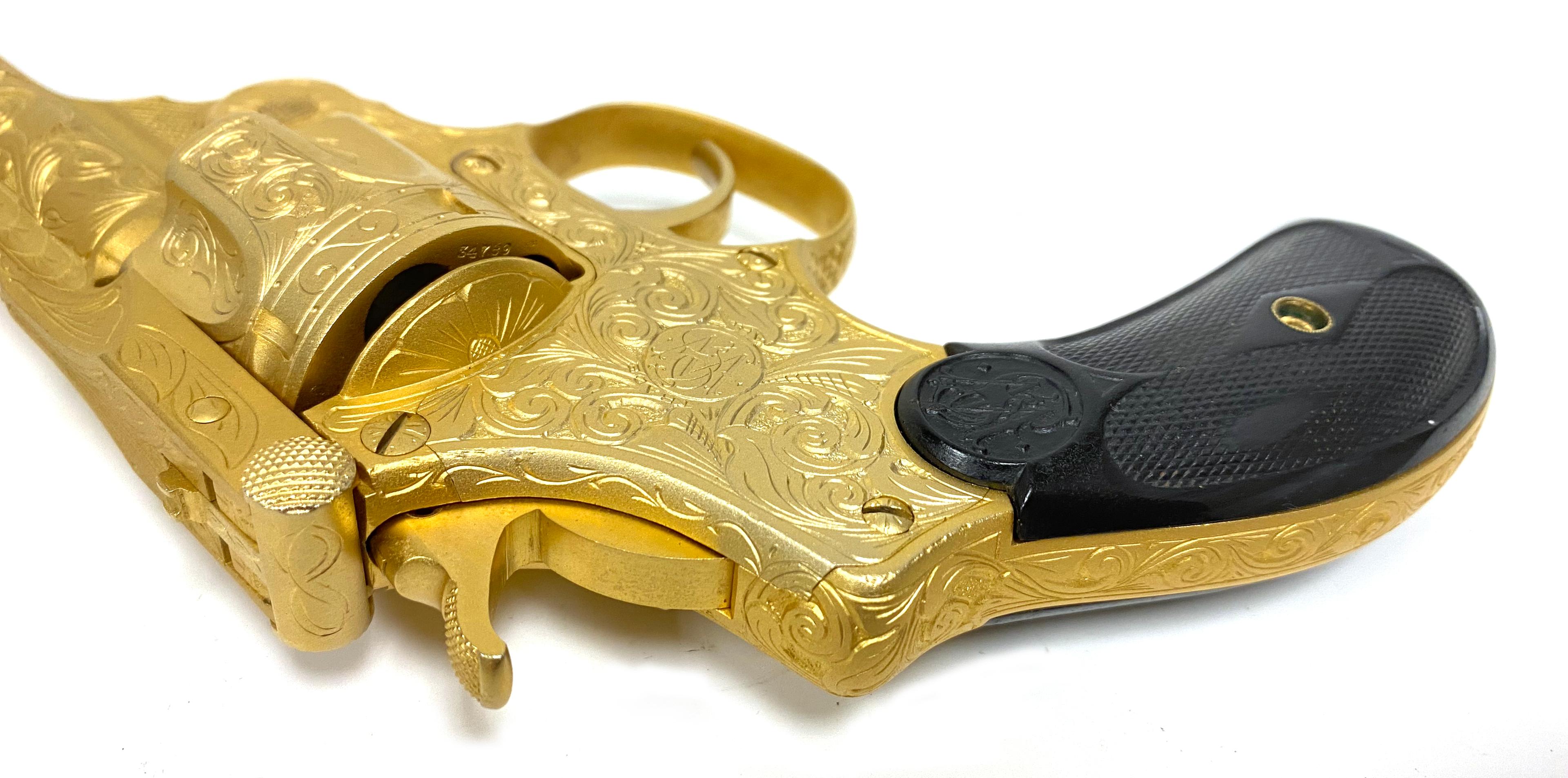 Scarce Gold Engraved Smith & Wesson .38 Double Action Perfected Model Revolver