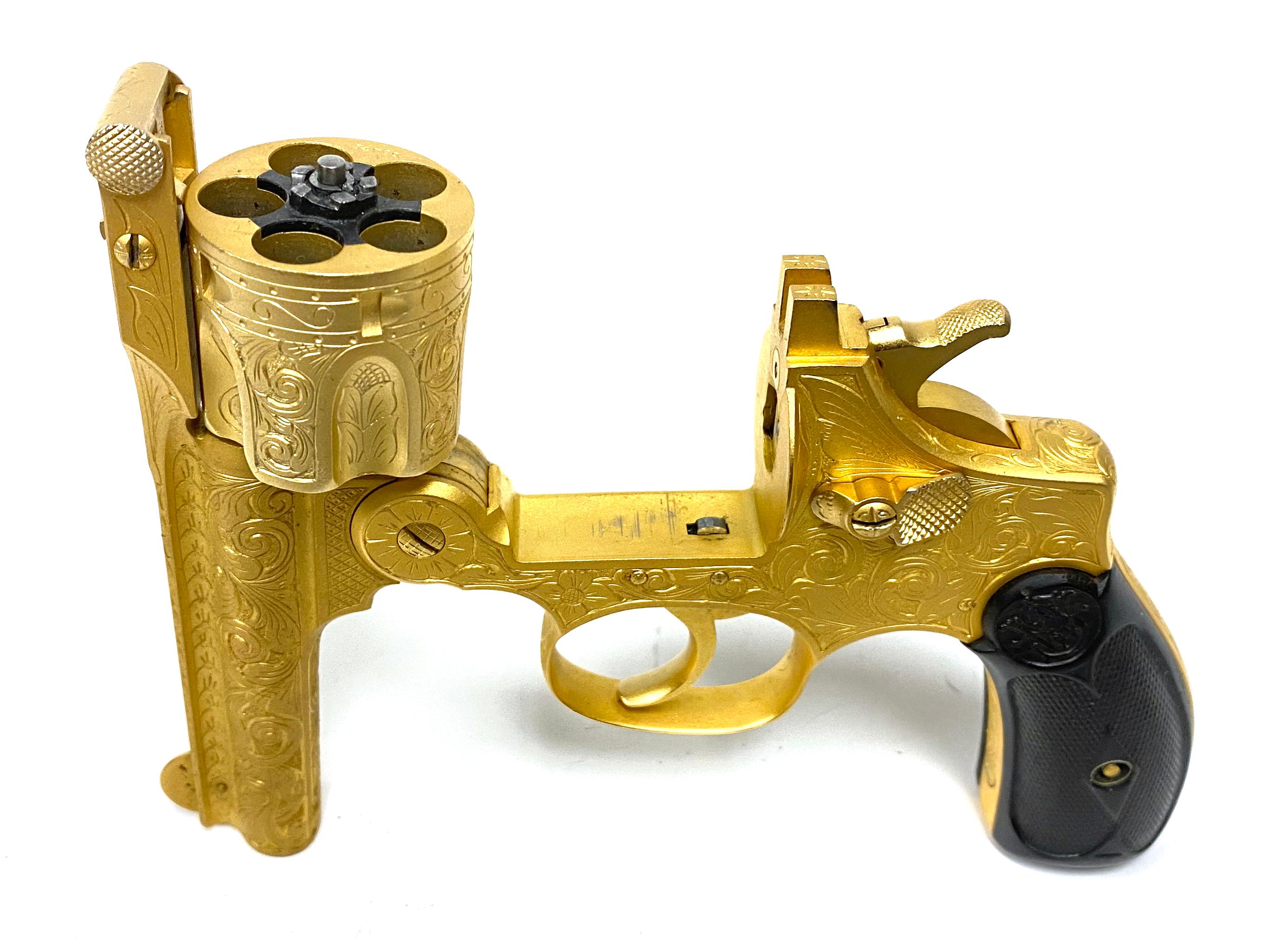 Scarce Gold Engraved Smith & Wesson .38 Double Action Perfected Model Revolver
