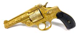 Scarce Gold Engraved Smith & Wesson .38 Double Action Perfected Model Revolver