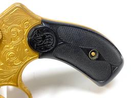 Scarce Gold Engraved Smith & Wesson .38 Double Action Perfected Model Revolver