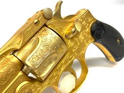 Scarce Gold Engraved Smith & Wesson .38 Double Action Perfected Model Revolver