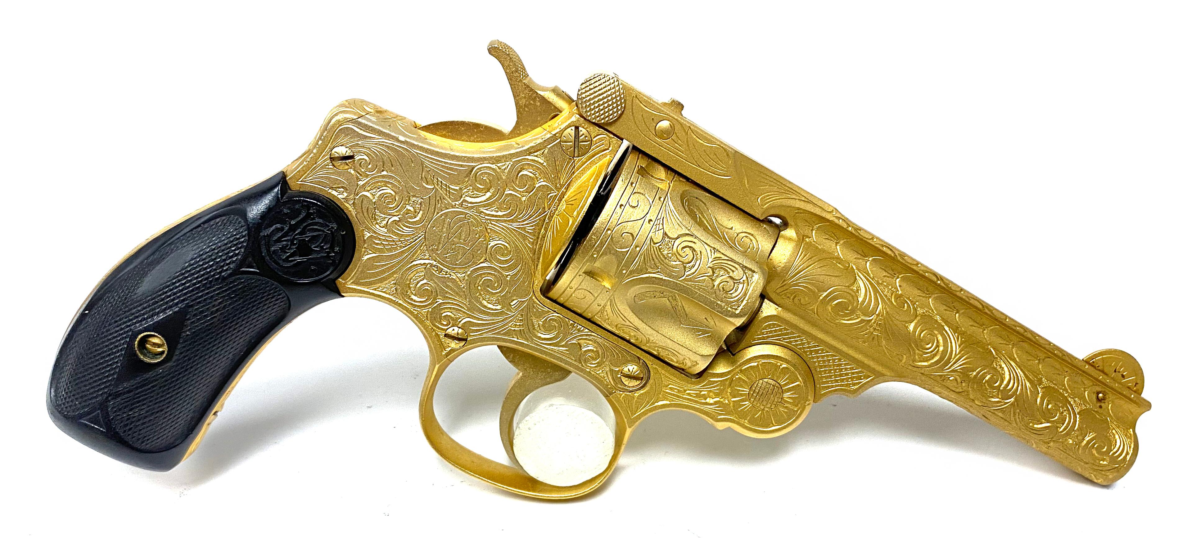 Scarce Gold Engraved Smith & Wesson .38 Double Action Perfected Model Revolver