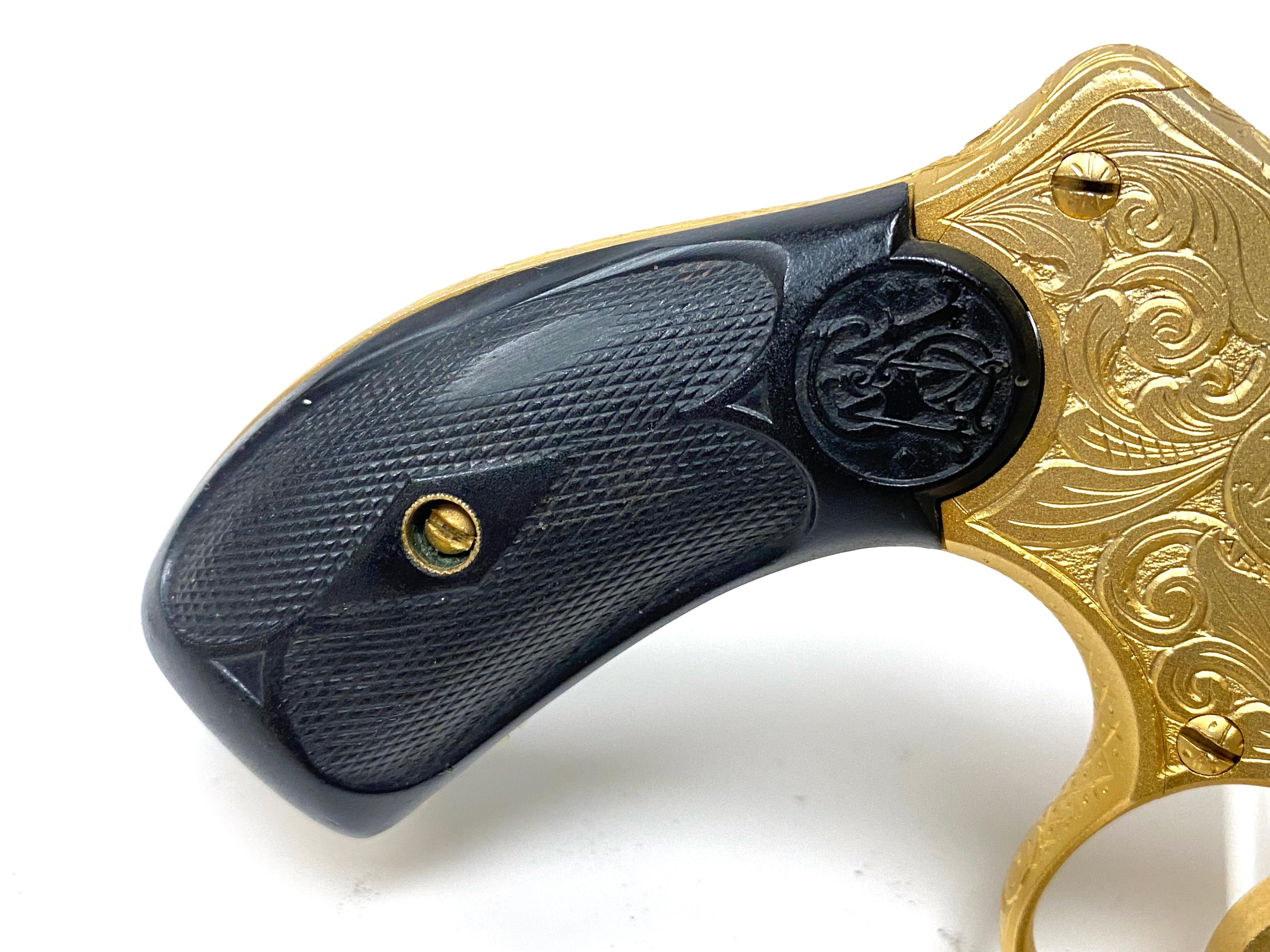 Scarce Gold Engraved Smith & Wesson .38 Double Action Perfected Model Revolver