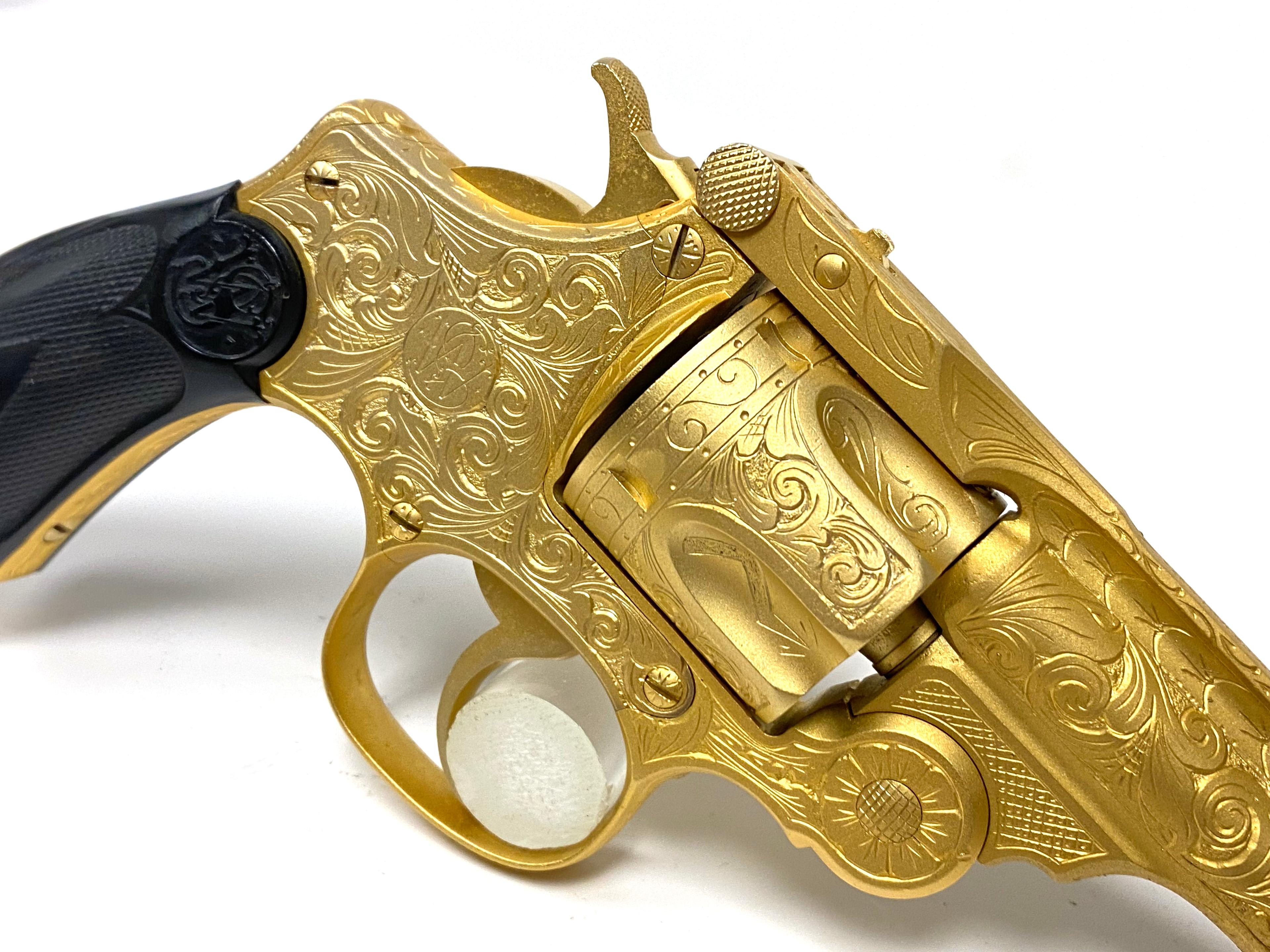 Scarce Gold Engraved Smith & Wesson .38 Double Action Perfected Model Revolver