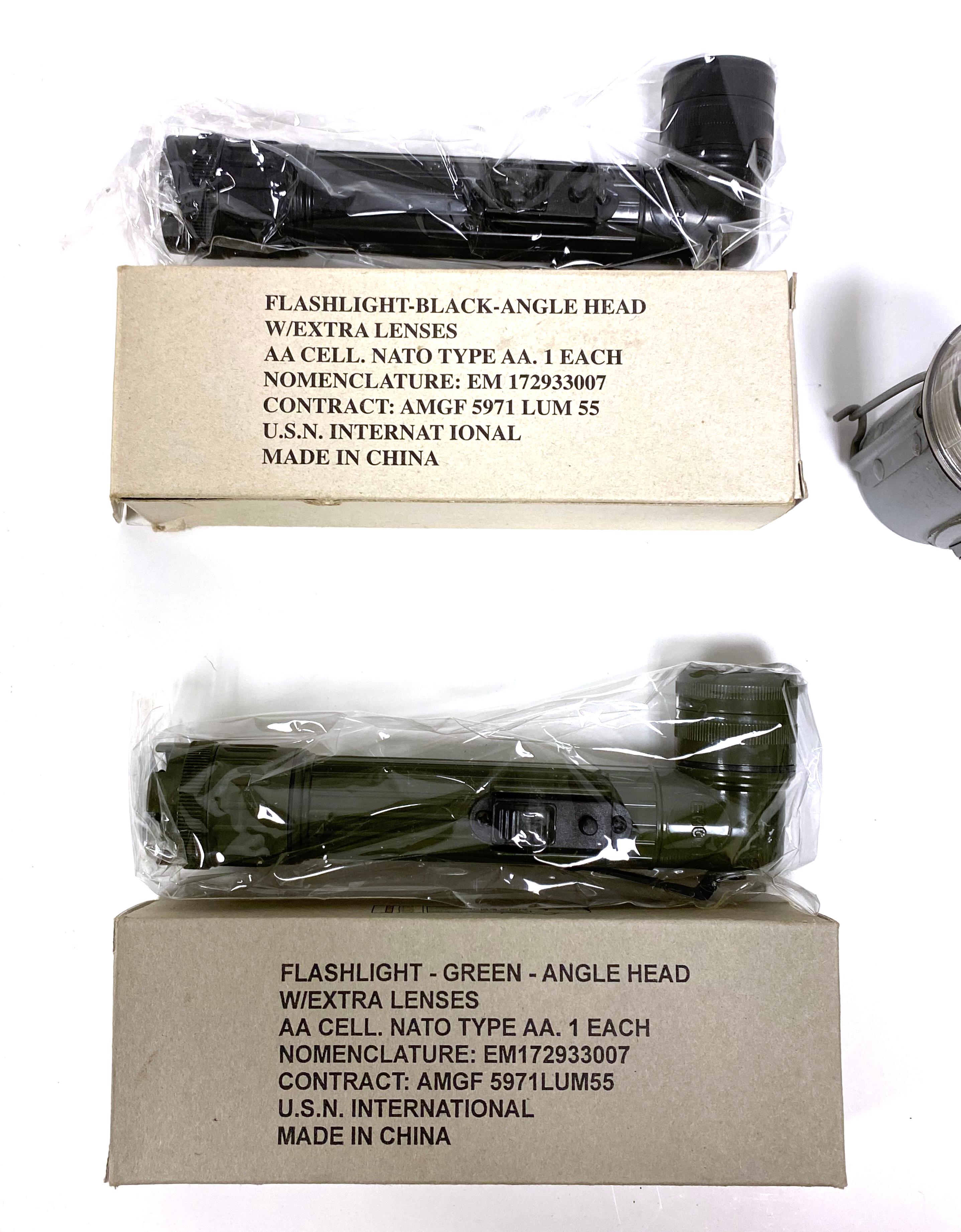 Lot of Vintage Military Flashlights and Signal Devices
