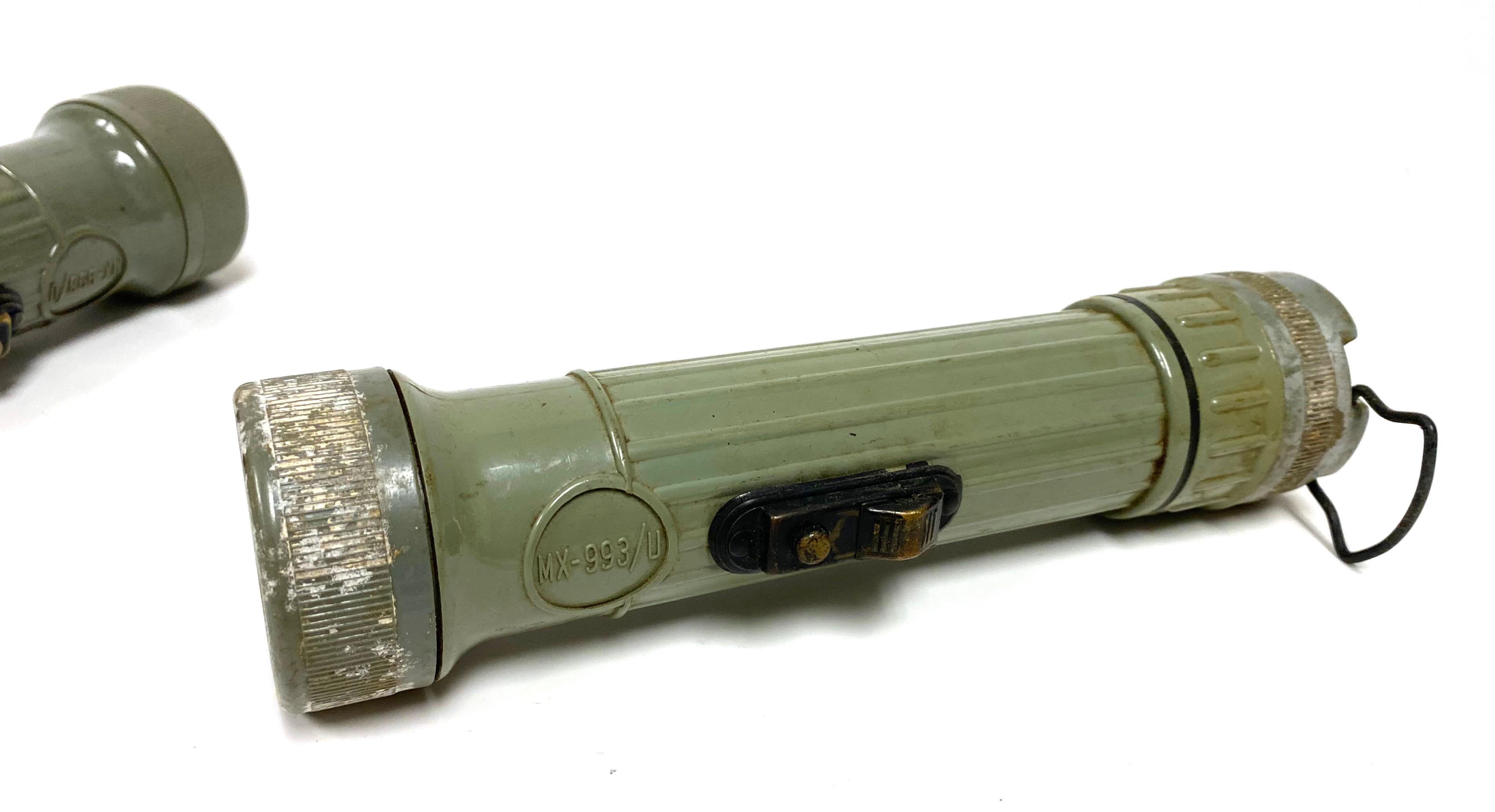 Lot of Vintage Military Flashlights and Signal Devices