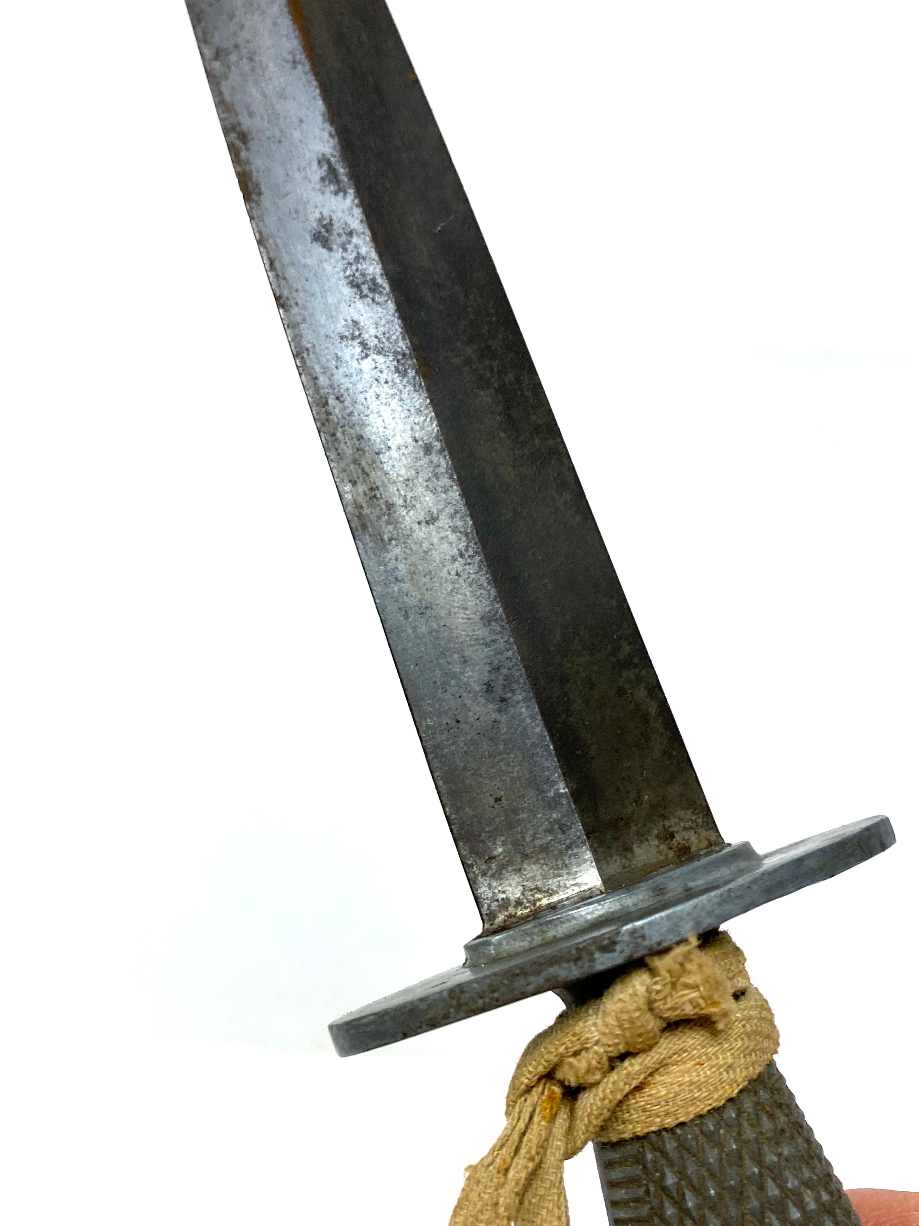 *RARE* ID'd WWII USMC Marine Raider Stiletto Dagger to Pearl Harbor Brigadier General Vet Bringback