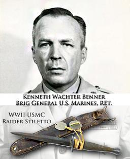 *RARE* ID'd WWII USMC Marine Raider Stiletto Dagger to Pearl Harbor Brigadier General Vet Bringback