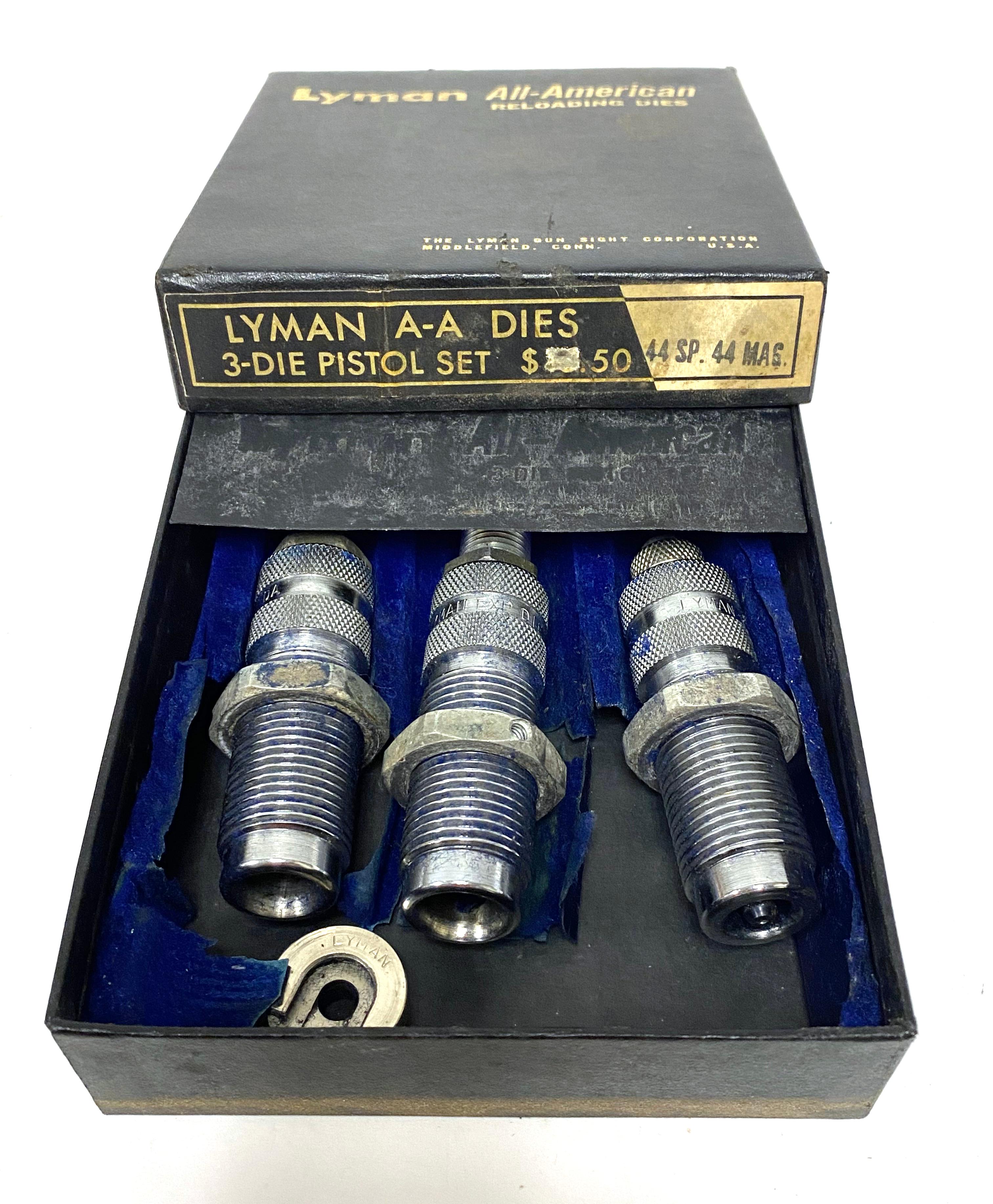 (4) Lyman Die Sets for Reloading - 9MM Luger | .243 | .44 SP/.44 MAG | .30-06 SPRG.