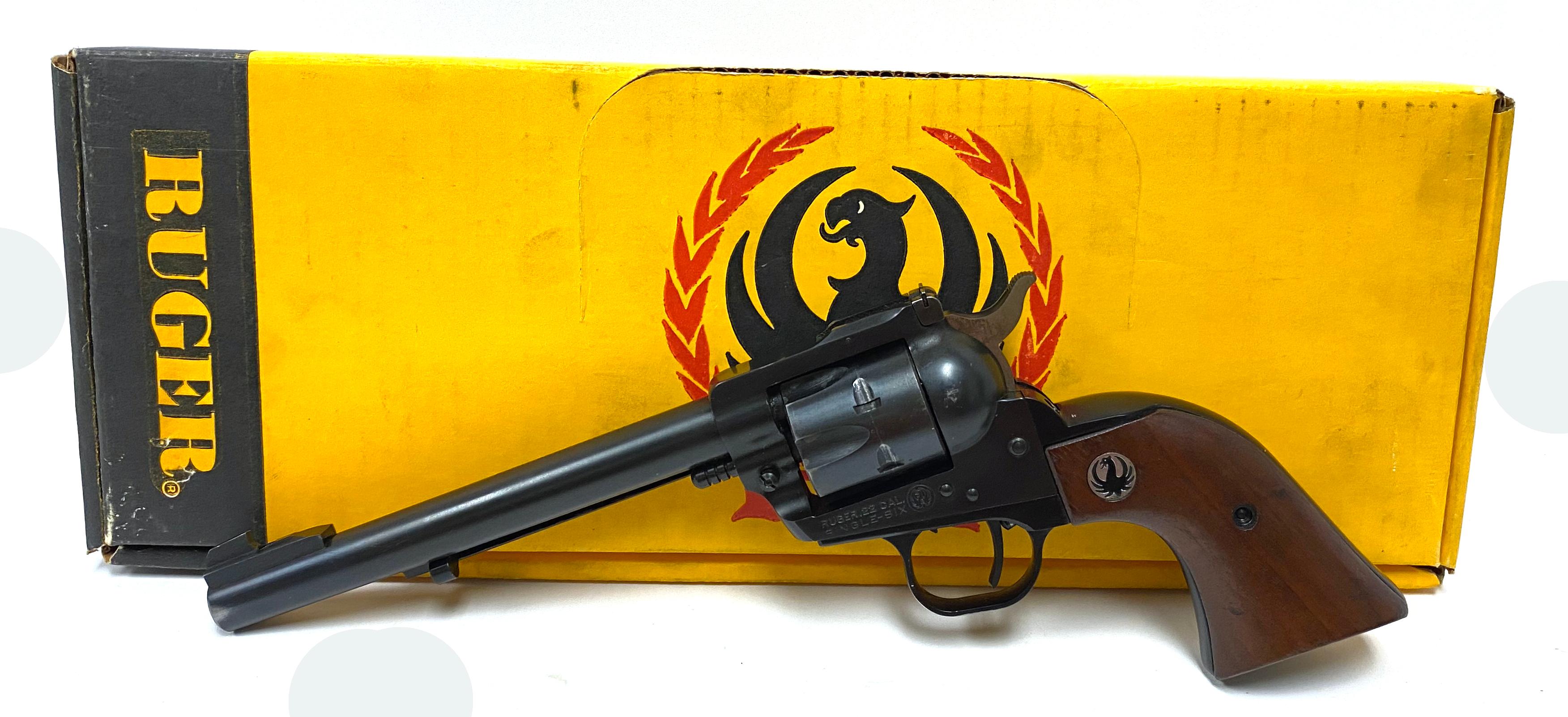 1968 Ruger Convertible Single-Six .22 Magnum 6.5” Single Action Revolver in Box