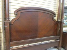 Broyhill Charlestowne Square King Size Four Poster Bed with Wood Rails