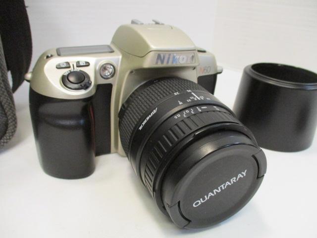 Nikon N60 35mm Camera with Quantaray NF AF 1:3.5-5.6 f=28-80mm Lens
