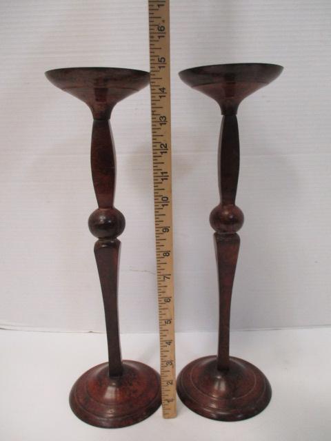 Pair of Elegant Expressions Pillar Candle Holders