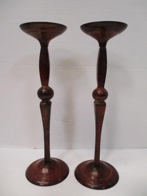 Pair of Elegant Expressions Pillar Candle Holders