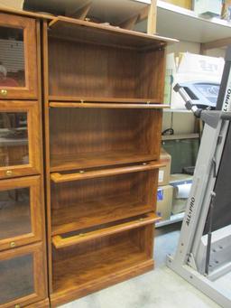 Barrister Style Bookcase with Printed Woodgrain Finish