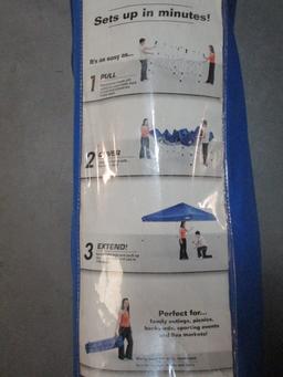 First-Up 10'x10' Blue Gazebo in Rolling Storage Bag