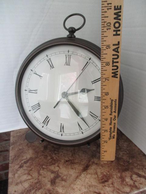 Pottery Barn Pocket Watch Style Quartz Desk Clock on Stand