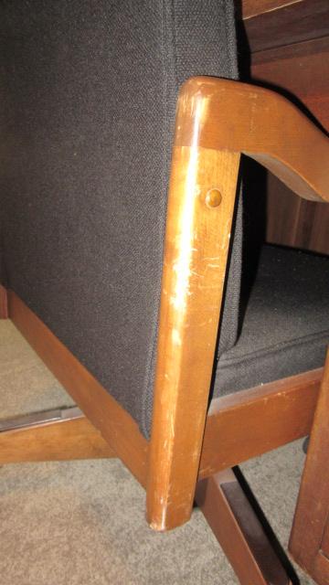 Midcentury Alma Desk Co. High Point, NC "Administrator" Desk and Jasper Seating