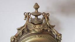 Antique Seth Thomas Gilt and Ceramic Tile Mantle Clock Shelf Sitter