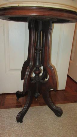 Antique Victorian Side Table with Marble Top