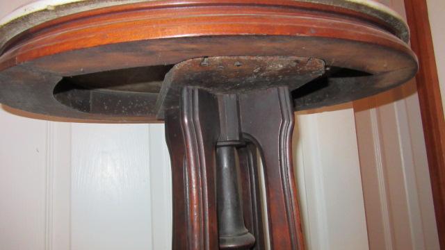 Antique Victorian Side Table with Marble Top