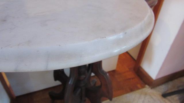 Antique Victorian Side Table with Marble Top