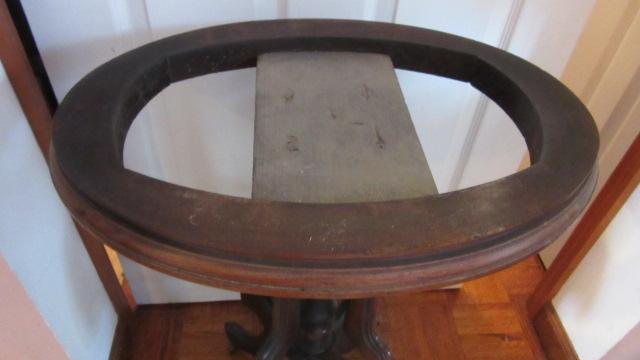Antique Victorian Side Table with Marble Top