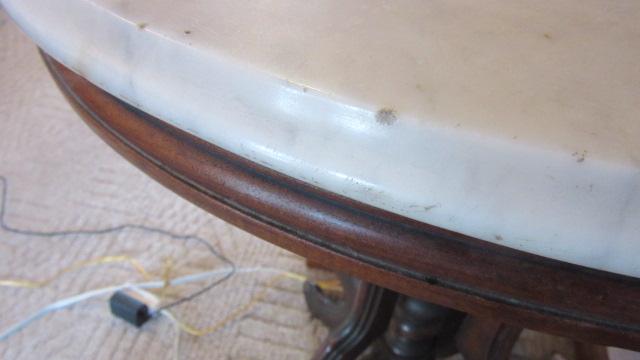 Antique Victorian Side Table with Marble Top