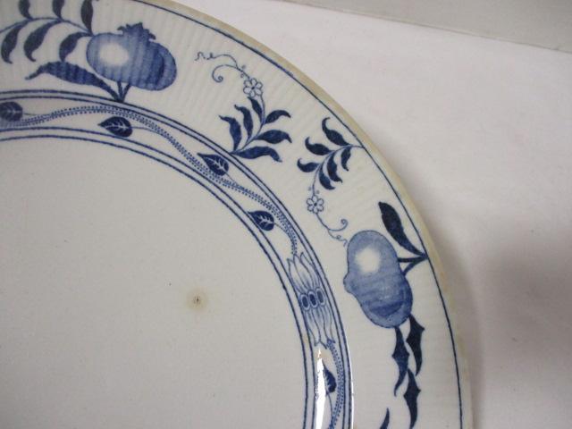 Six Antique Dresden Furnivals Blue Onion Plates