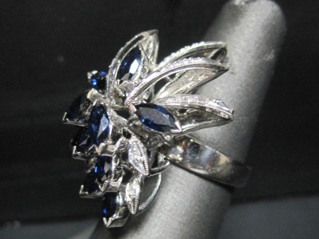 18k White Gold Sapphire and Diamond Ring