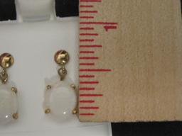 14k Gold Opal Earrings