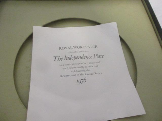 Royal Worcester "The Independence Plate" in Original Box