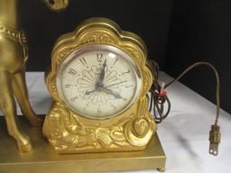 United Brass Horse TV Clock (Clock Works)