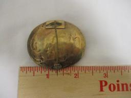 Antique Brass Portrait Brooch