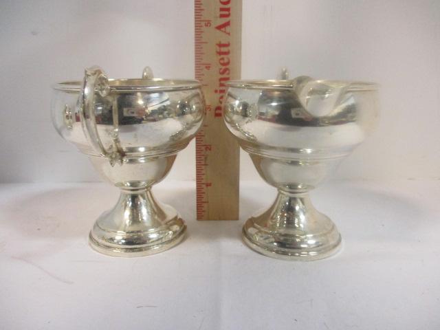 Weighted Sterling Creamer, Sugar Bowl and Shakers