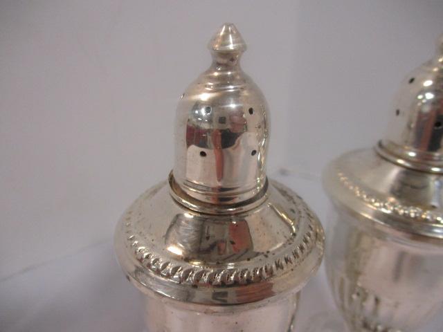 Weighted Sterling Creamer, Sugar Bowl and Shakers