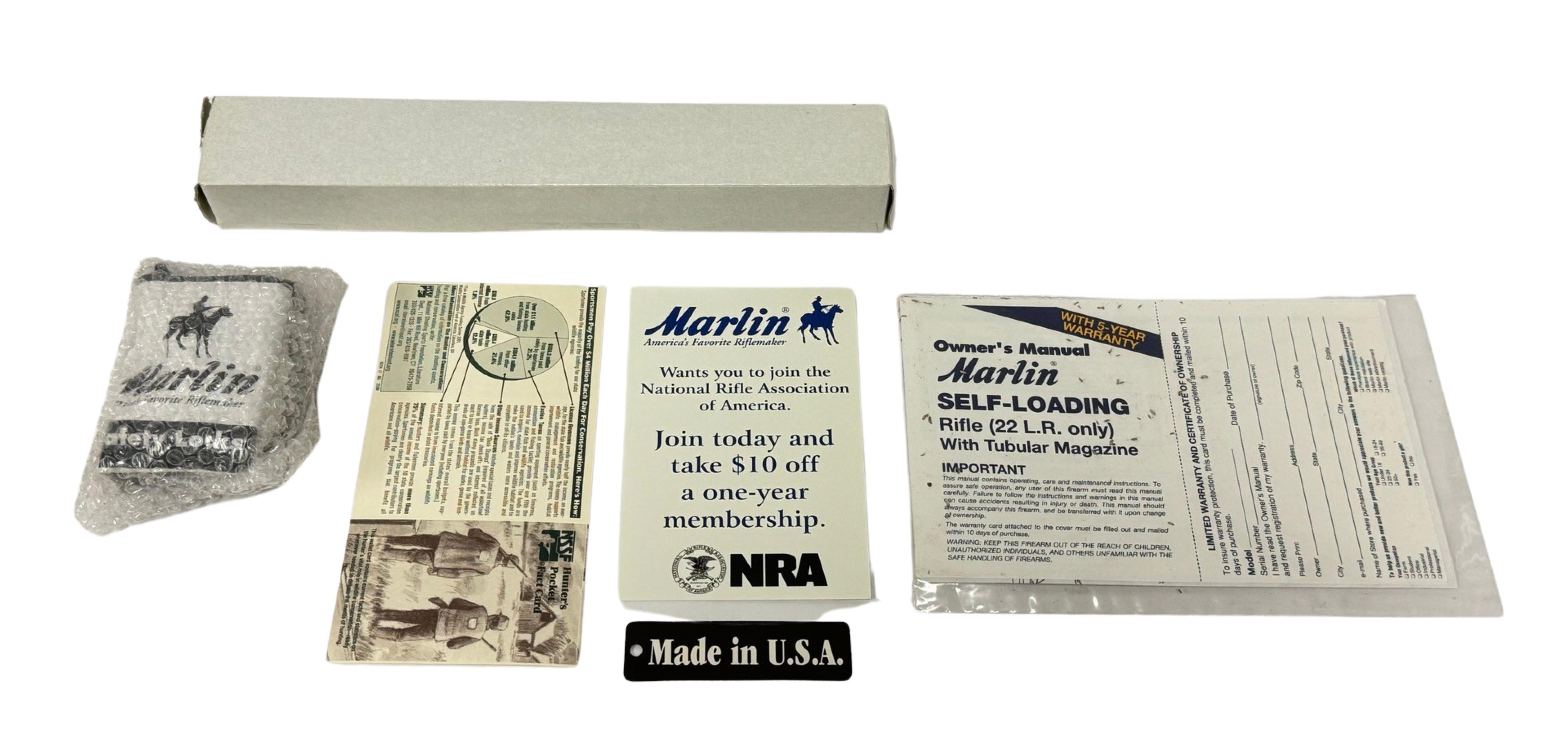 NIB Marlin Stainless Model 60 SB .22 LR Semi-Automatic Rifle