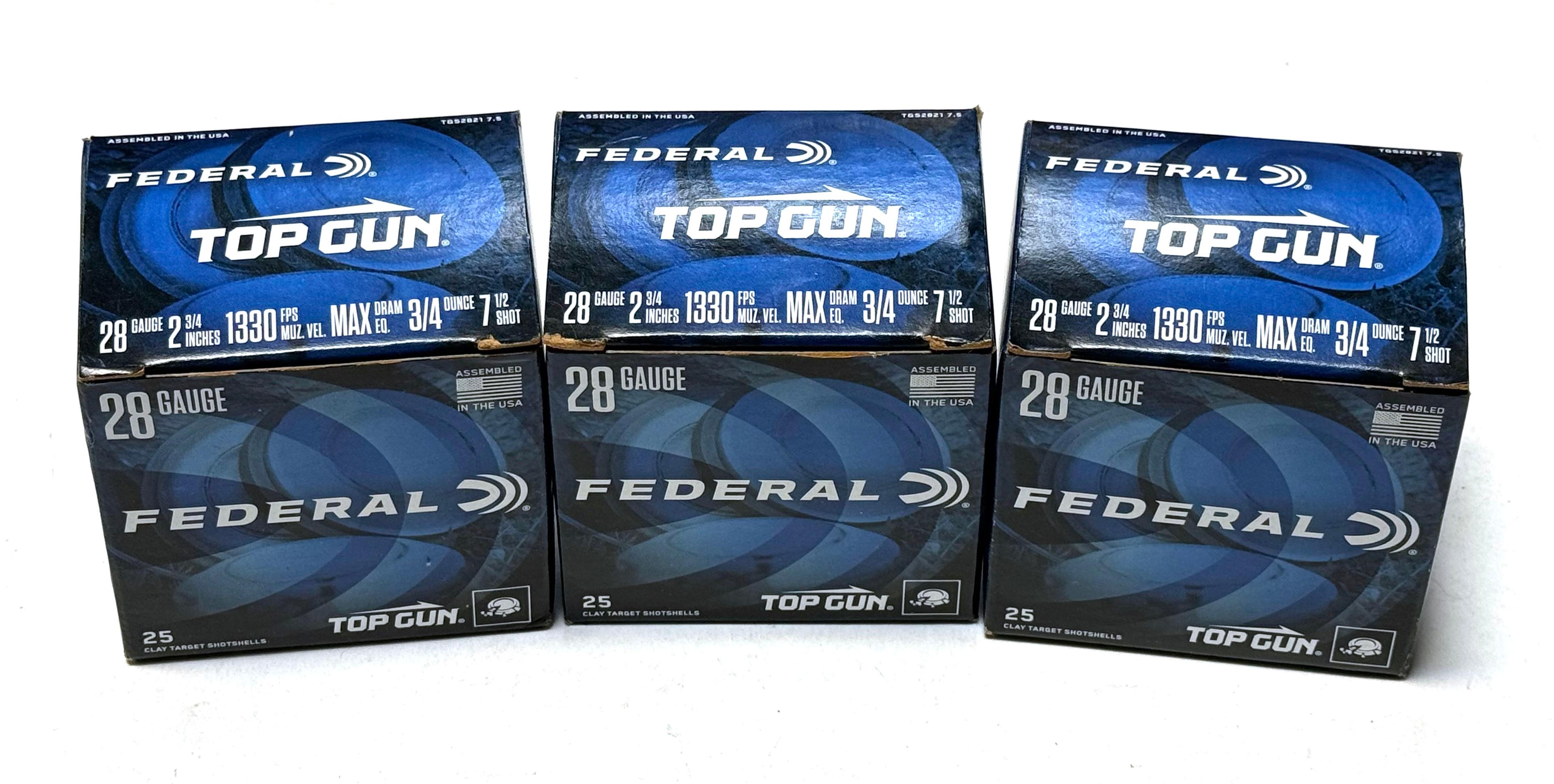 NIB (75) Shot Shells of 28GA. 2-3/4” 6-Shot Federal Game Load Ammunition