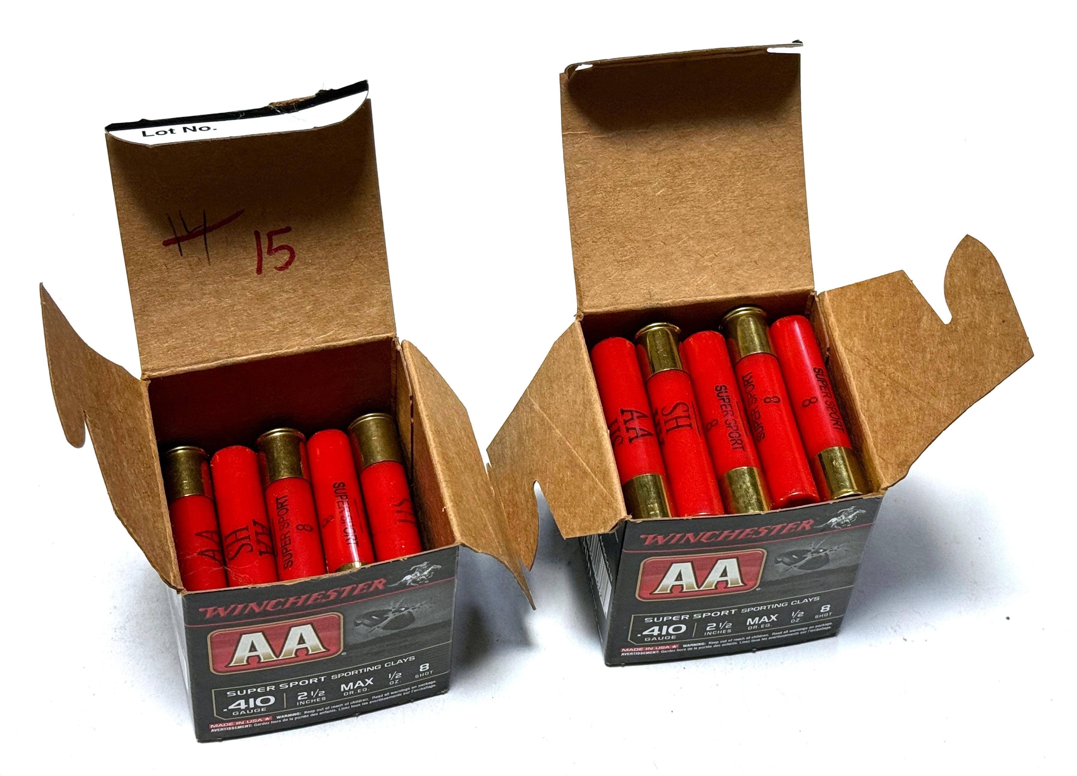 NIB (40) Shot Shells of .410GA. 2-1/2” 8-Shot Winchester AA Sporting Clays Ammo